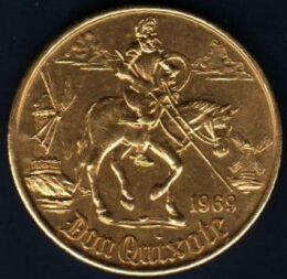 Don Quixote Mardi Gras doubloon 1969