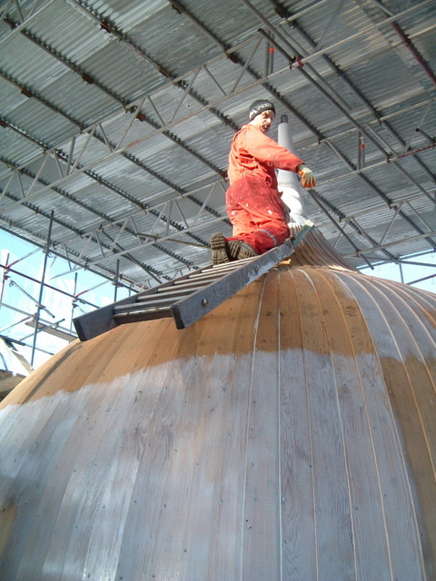 painting Holgate cap, 13/10/09