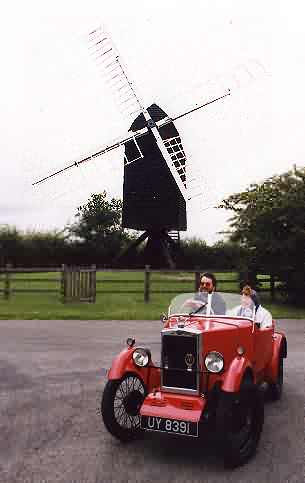 Vintage Morris Minor at Great Gransden mill